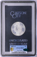 1885-CC $1 GSA PCGS MS66+ CAC Morgan Silver Dollar 51156886