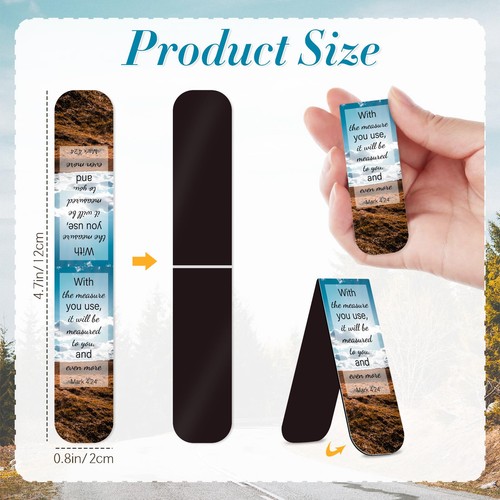 50 Pack Bookmark Christian Magnetic Bookmarks for Women Men Bible Verse Book ... - Foto 3 di 7