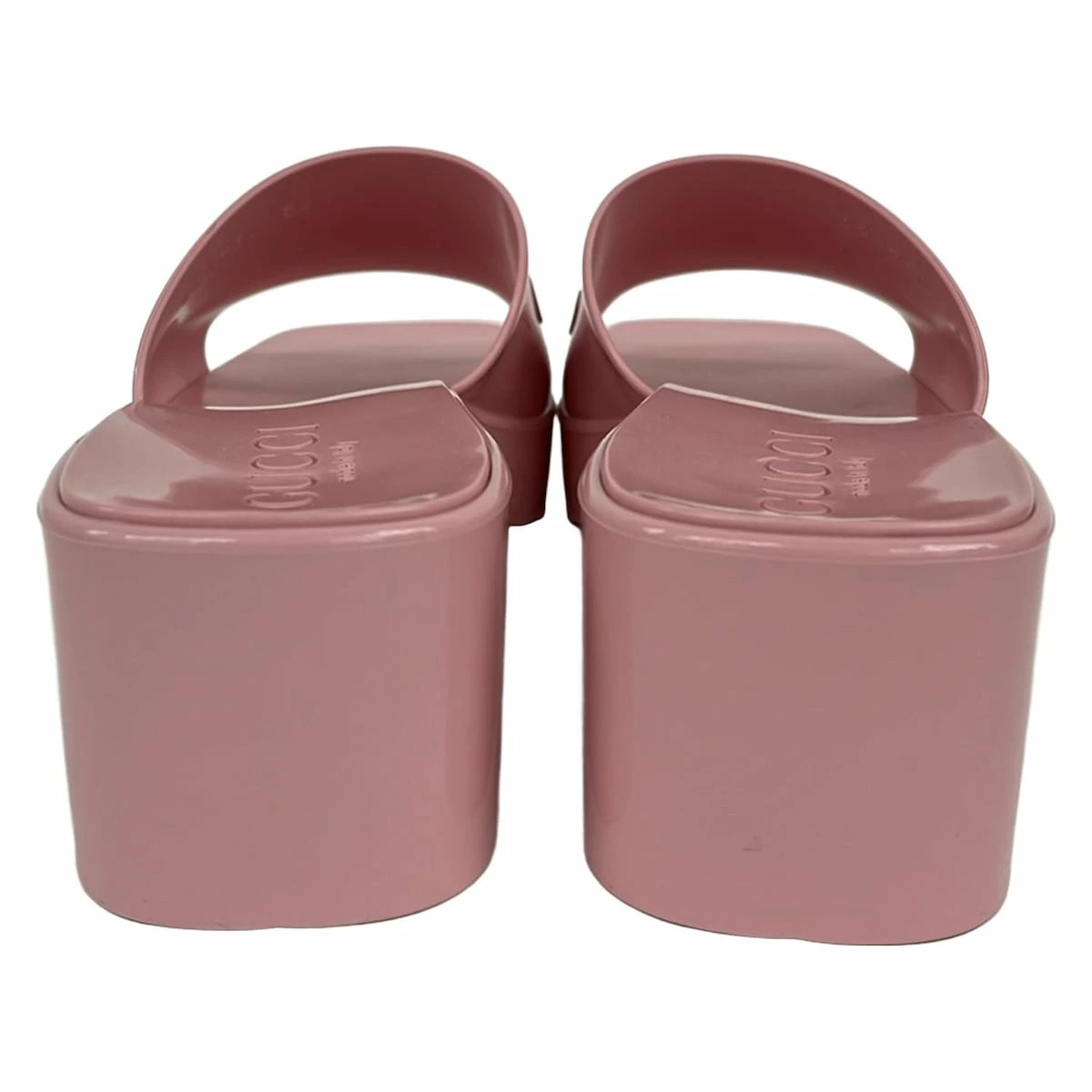 GUCCI Mule Embossed Logo/Chky Heel Light Pink thumbnail 3