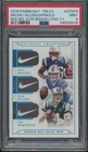 2018 National Treasures NFL Gear Trio Nike Josh Allen Sam Darnold 1/1 Mint PSA 9