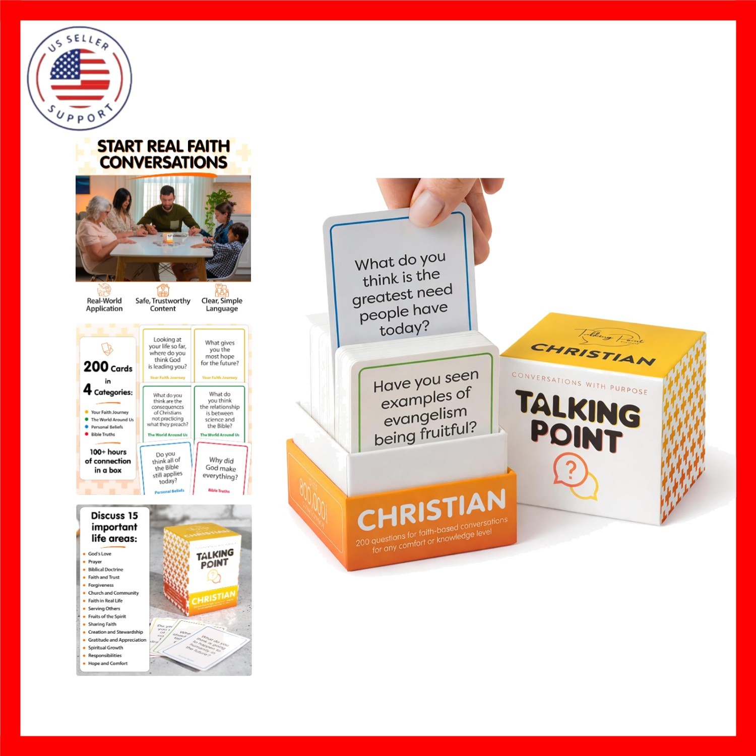 200 Conversation Cards for Christians Game - Explore Your Faith and Have Fun ...