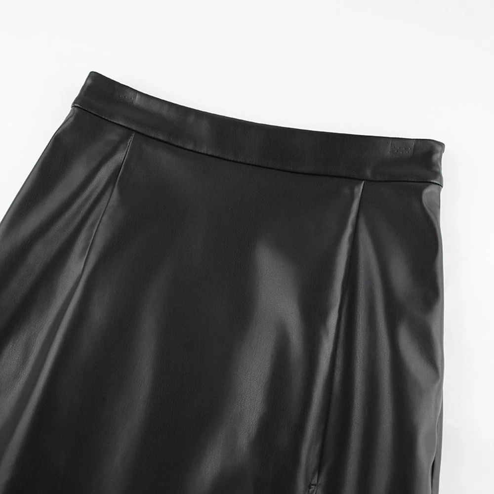 Stylish Girls Tennis Skirt with PU Side Split Design for Autumn Winter Fashion Stylish Girls Tennis Skirt with PU Side Split Design for Autumn Winter Fashion