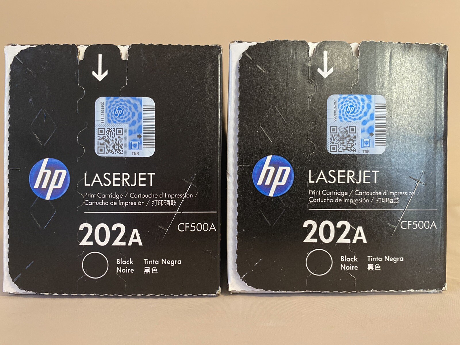 2 Genuine HP CF500A (202A) Black Cartridge 2021 New Sealed Boxes OEM Popularne oferty