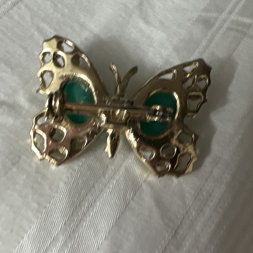 Vintage Jelly Belly Gold Tone Butterfly Pin V117 - Picture 3 of 3