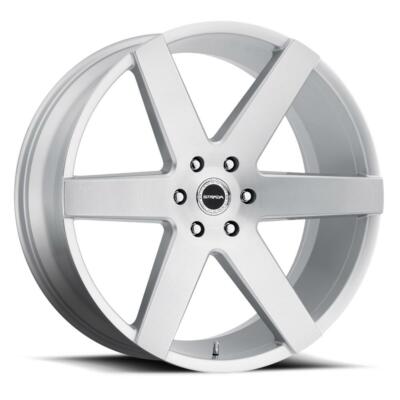 22 inch 22x9.5 Strada CODA BRUSHED SILVER wheels rims 6x5.5