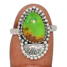 Southwest - Composite Mohave Green Turquoise 925 Silver Ring s.7.5 CR64516
