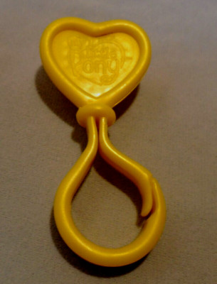 My Little Pony Hair Brush With Clip Yellow Around 3.25''x1.5'' Vintage FREE SHIP