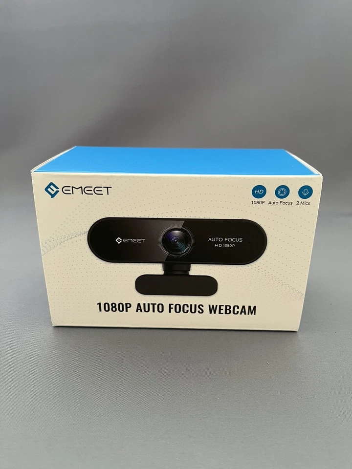 EMEET 1080P Webcam mit 2 Mikros - NOVA Full HD Webcam mit Autofokus Meeting NEU - Bild 2 von 3