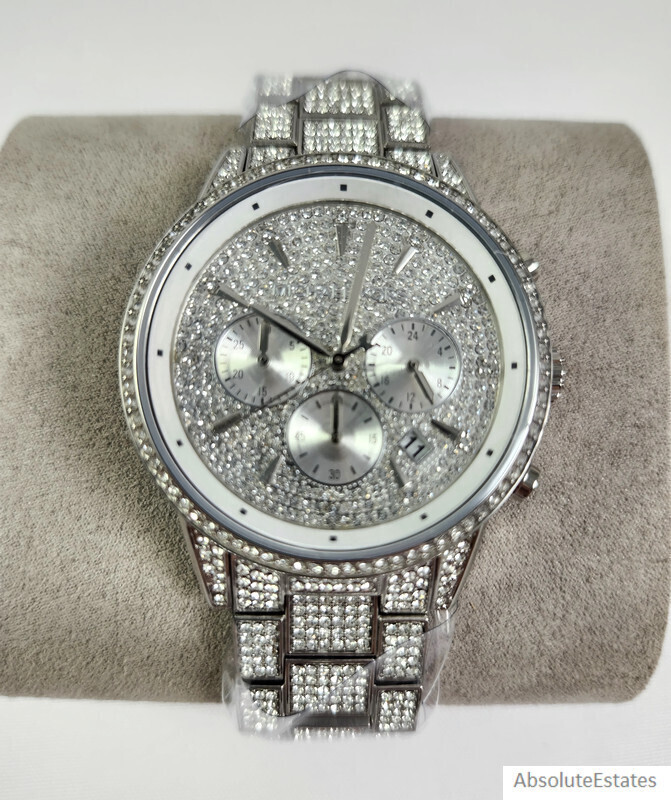 Michael Kors Arrival Ritz Pavé Silver-tone Watch MK6746 for