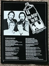 THE WHO - YOU BETTER YOU BET 1981 Full page UK lyric poster