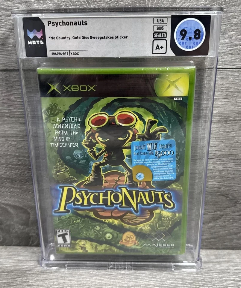 9.8 A+ 1ST PRINT GOLD DISC SWEEPSTAKES! Psychonauts Xbox WATA NOT CGC VGA - Image 2 of 4