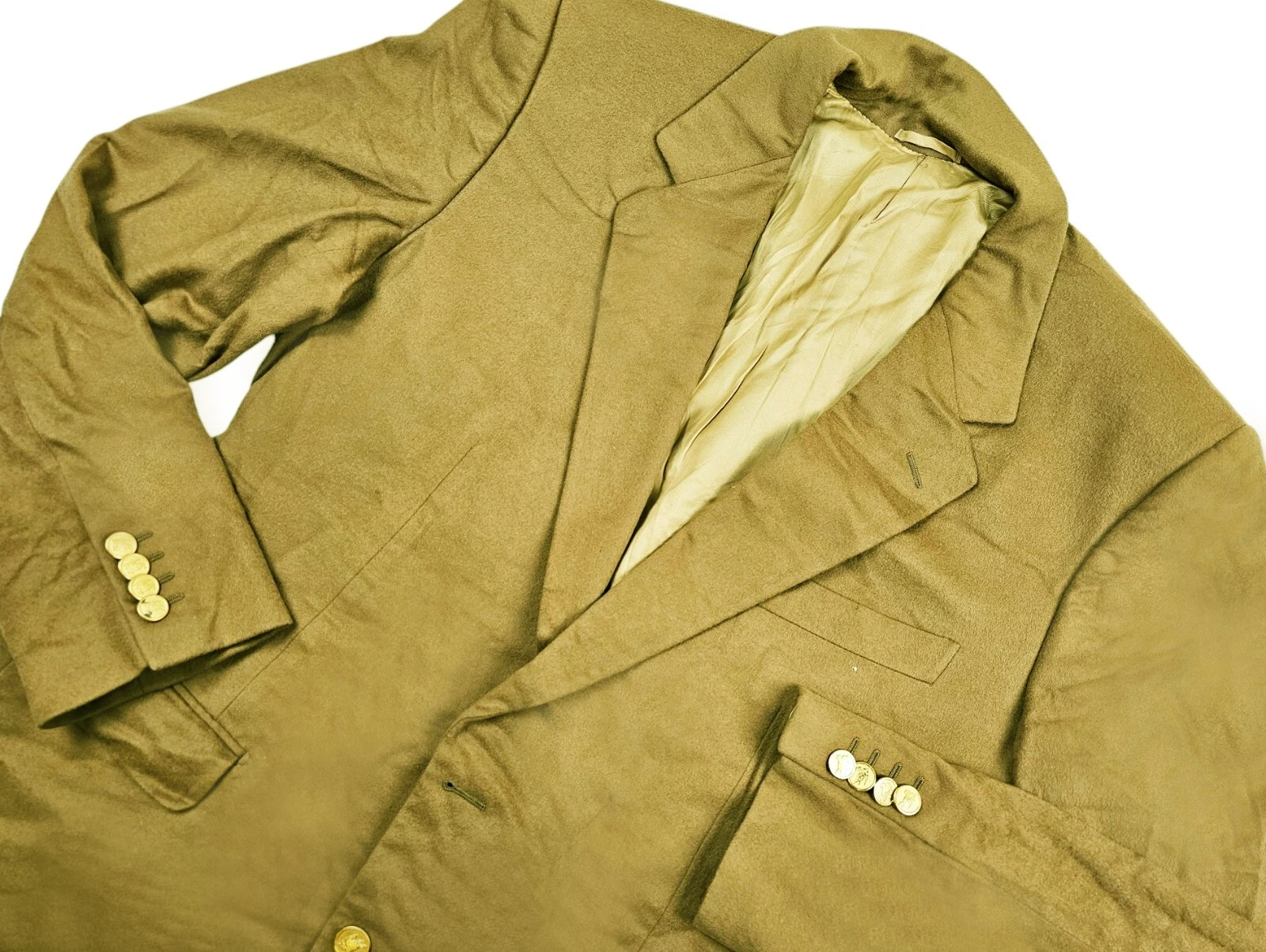 HOT ITALY blazer uomo BURBERRYS SPORT BOTTONI ORO LANA CASHMERE MARRONE 40 o L