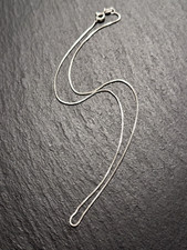 VINTAGE 15.5" ITALIAN STERLING SILVER BOX CHAIN B869