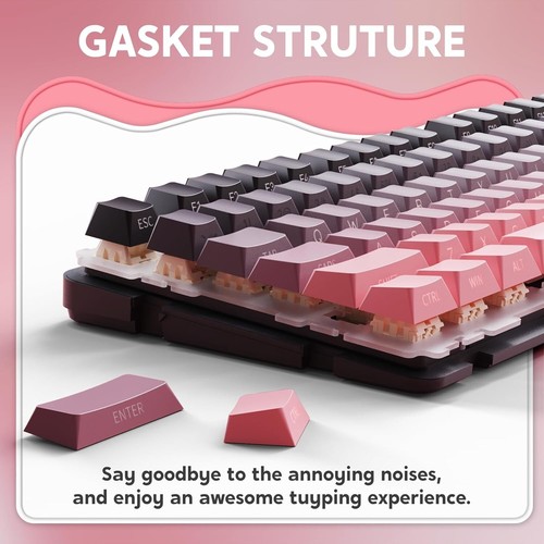 ATTACK SHARK M86 75% RGB Gasket Wireless Mechanical Gaming Keyboard, Tri-Mode - Picture 8 of 37