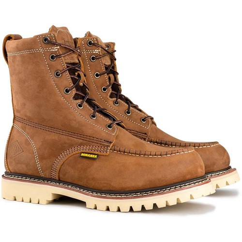 Bonanza Crazy Brown Insulated Waterproof Moc Toe Work Boots (BA-834) - Picture 2 of 4