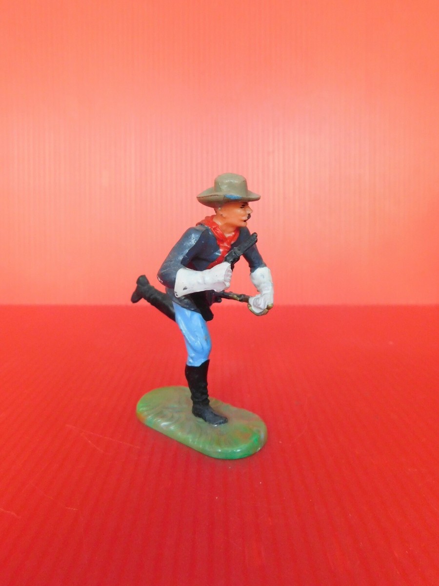 Figurine Elastolin Guerre De Sécession - Officier à Cheval - 1/32 (60mm) - Allemagne
