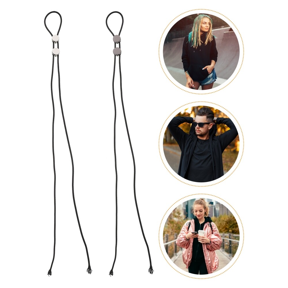 4 Sets Metal Double Hole Cord Lock Sliders for Drawstring Fastening