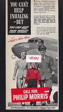 UNITED AIRLINES 1942 DOUGLAS DC-3 MAINLINER DISTRICT COLUMBIA PHILIP MORRIS AD