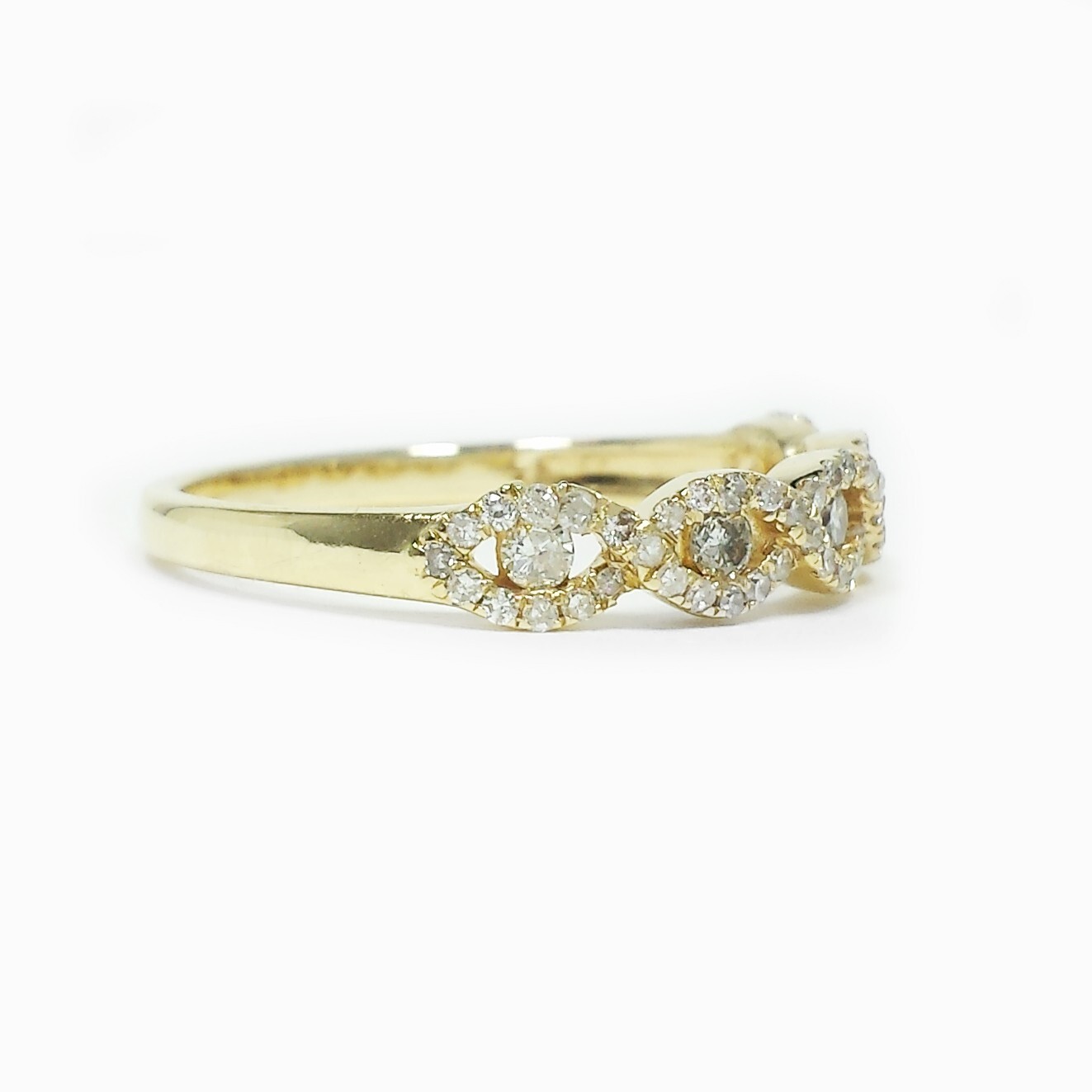 Infinity Stackable Round Cut Natural Diamond Wedd… - image 3