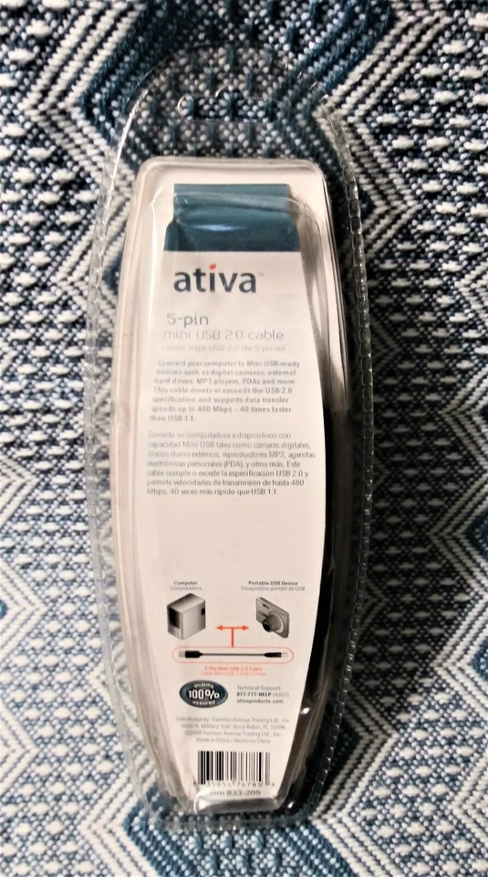 Ativa USB 2.0 Cable 3 Ft (.91m) New Sealed  - Image 2 of 2