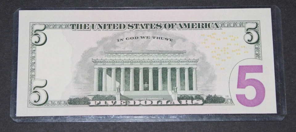 Low Serial Number 5 Dollar Bill - Image 2 of 2
