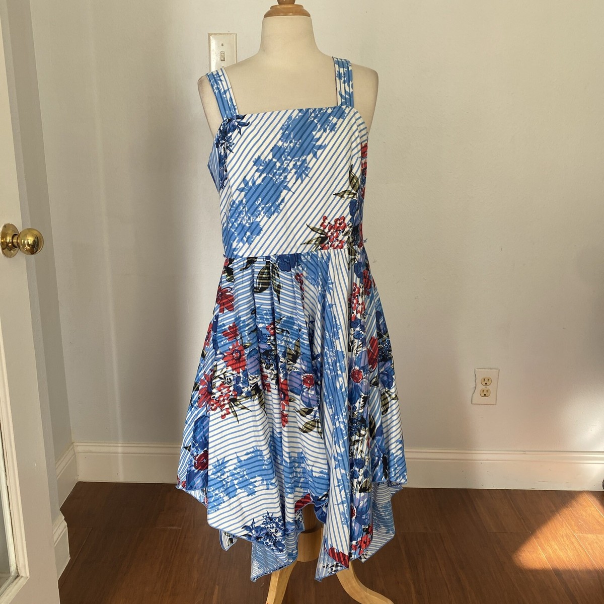Gabby Skye Dress Womens 10 Floral Fairy Handkerchief Hem Cottagecore Y2K | eBay Gabby Skye Dress Womens 10 Floral Fairy Handkerchief Hem Cottagecore Y2K | eBay