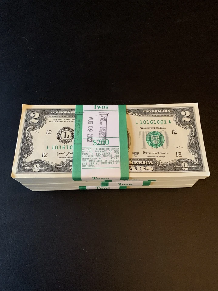25 ($2 BILLS) TWO DOLLAR BILLS UNCIRCULATED SEQUENTIAL - Buy More Save More!! - Image 3 of 4
