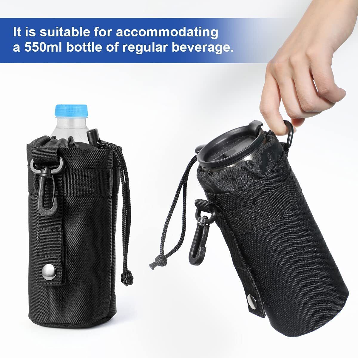 2x Poches à Eau Tactiques Molle – Support Gourde Ajustable – Neuf