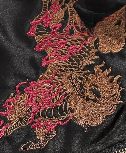 Herren Sukajan Wende Souvenir Jacke japanisches Muster Stickerei Kirin Sakura - Bild 24 von 47