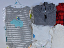 Carter's Bulk Lot Of 11 Boys Size 6 Month One Piece Bodysuits Jackets NWT