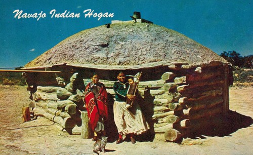 RPPC - Navajo Indianer Hogan, Nordarizona und New Mexico Standorte - Bild 1 von 2
