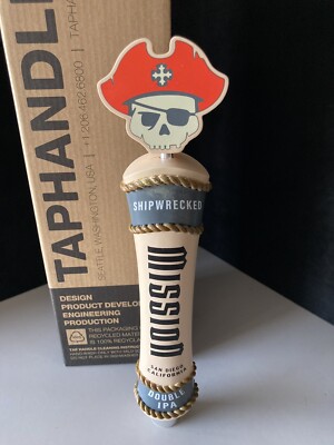   Mission Brewing Ship Wrecked  Dbl Ipa San Diego Craft  Beer Tap Handle  Lot V