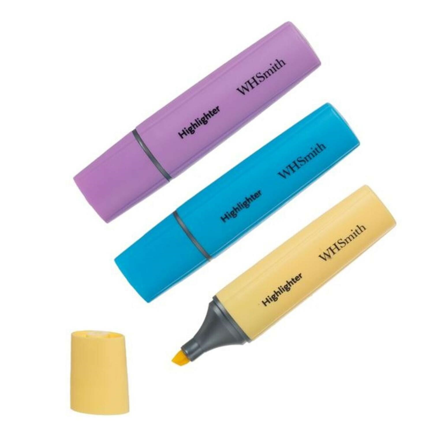 WHSmith Chisel Tipped Neon and Pastel Highlighter With Desk Tray Pack of 12 eBay