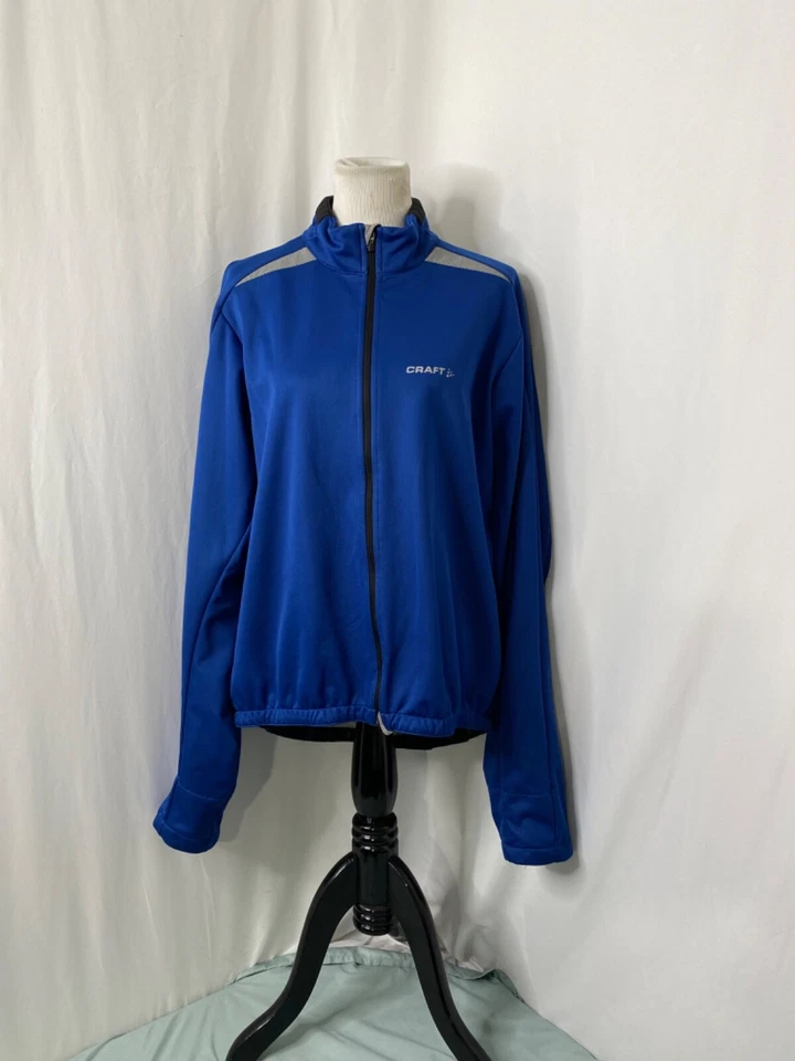 Men’s XXL Cycling Jacket Craft Blue Long Sleeve Full Zip Back Pocket - Image 2 of 4