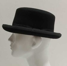 CILINDRO Basso NERO FELTRO LANA MADE IN ITALY