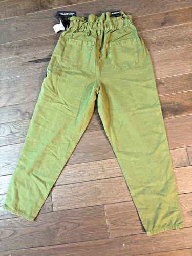 Blank nyc paper bag waist olive green size 26 us 2 - Picture 2 of 6