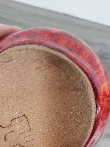 PRIMATIVE CUKR Tschechische Zuckerdose mit Deckel UND AUSGEGOSSENEM KLEINEN TELLER ROT MARKEN - Bild 11 von 20