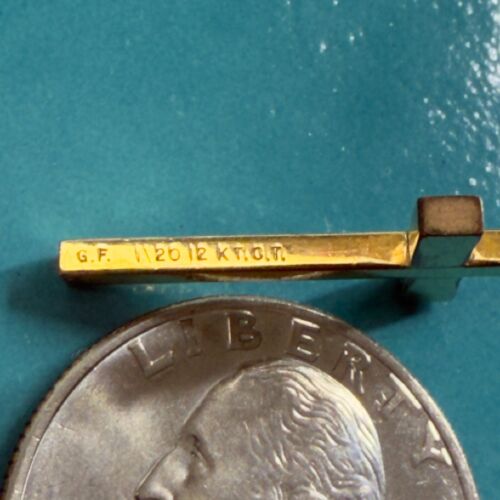 Vintage geätztes Gold Kruzifix Kreuz 1/20 12 KT Gold GF 1" Halskette Charm Anhänger - Bild 4 von 5