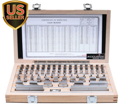 Precision 81-Piece Steel Gauge Block Set, Grade B Accuracy, Corrosion-Resistant,