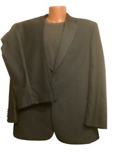 Chaps Ralph Lauren Men  s Black 2 Pc Tuxedo 44R with Pleated Front Pants Sz 34x31