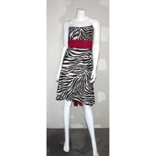 ANN TAYLOR Women's Black & White Dress Size 8