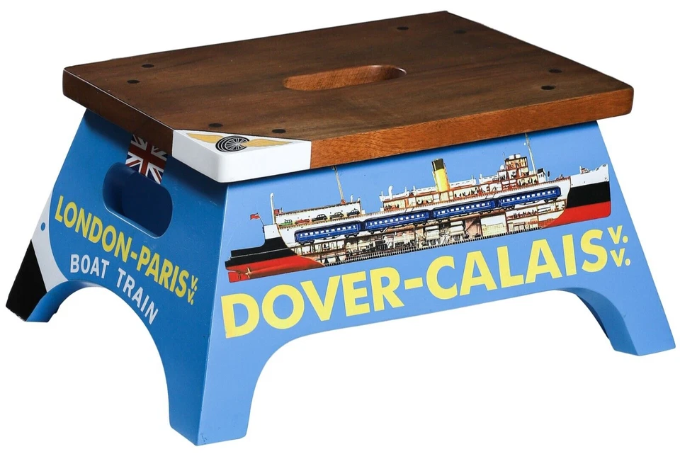 The Boat Train Pullman Train Steps Foot Stool 7.75" Wood Toilet Poop Bathroom - Image 2 of 4