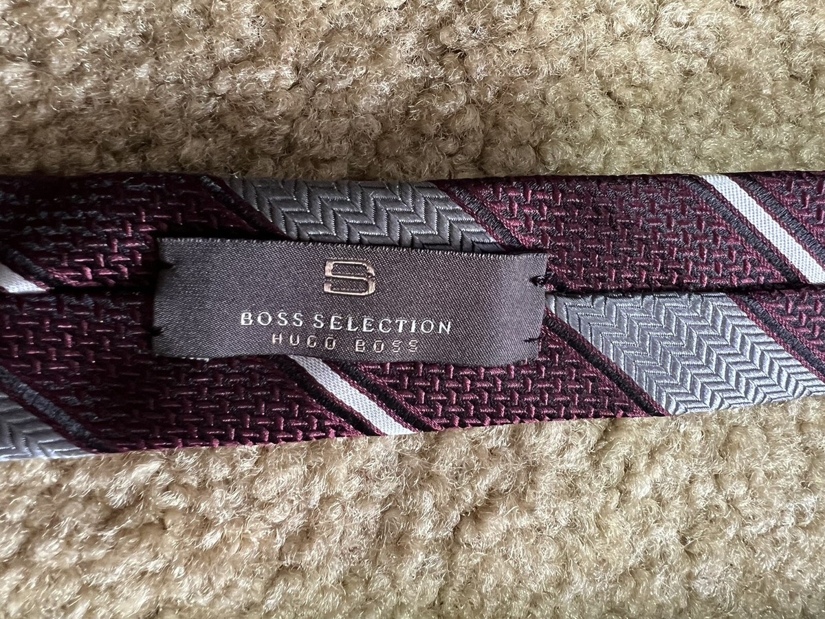 Cravate Hugo Boss Multicolore En Soie 100% - Made In Italy - Longueur Classique - Occasion