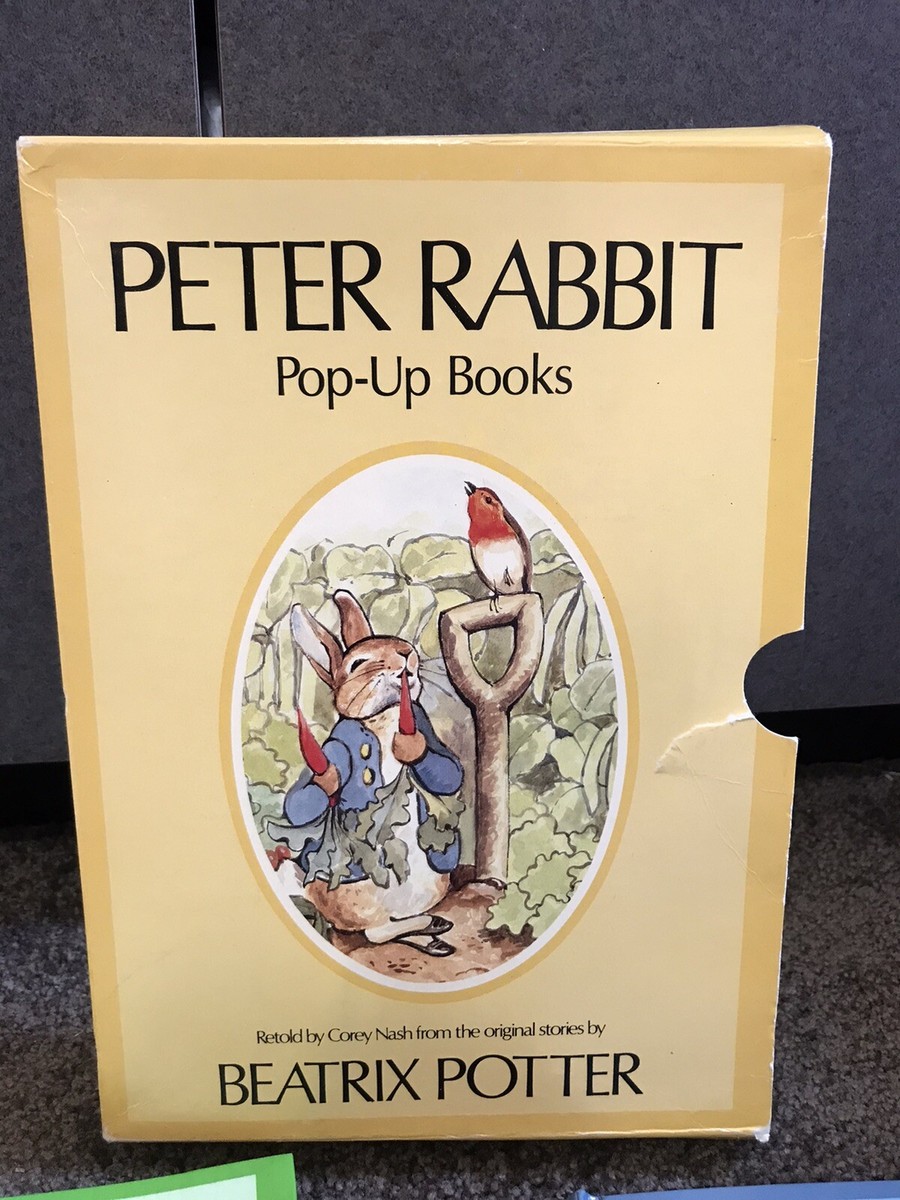 Box Set 4 HC Peter Rabbit Pop Up Books w Sleeve By Beatrix