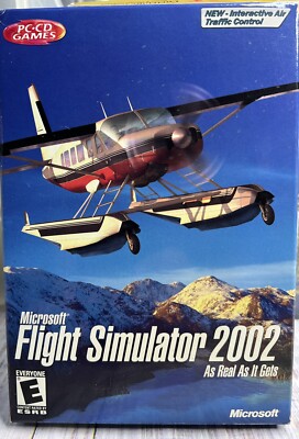 Flight Simulator Factory Sealed Microsoft Vintage 2002 Video Game COA Box A+