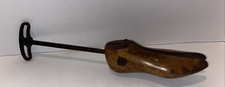 Antique Wood  Metal Shoe Stretcher Crank Tree Authentic Marks