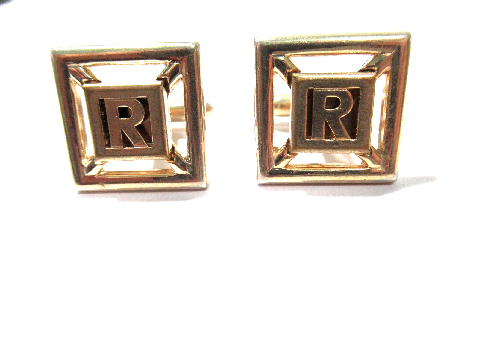 Swank Signed Cufflinks Letter Initial Monogrammed… - image 1