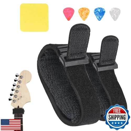 2PCS Guitar String Mute Damper, Fretboard Mute Band, Guitar Mute Damper, Soft
