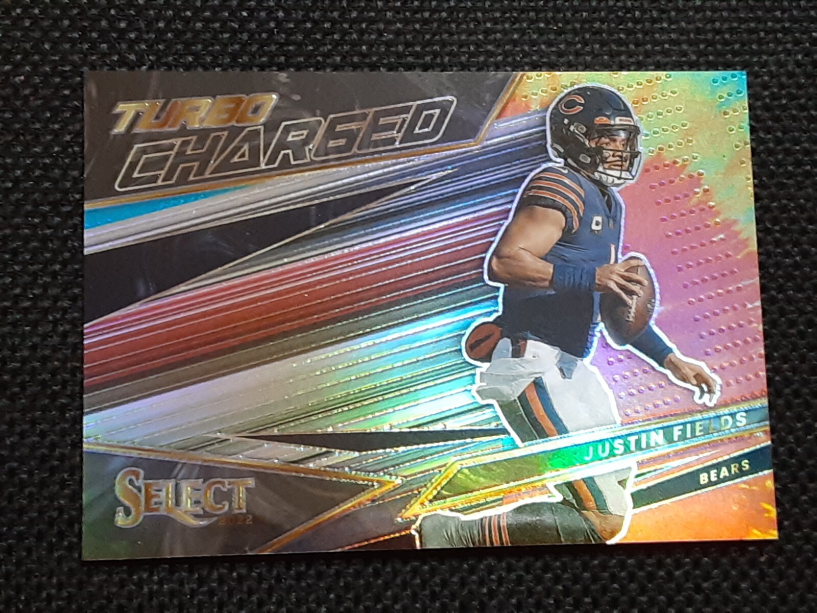 2022🔥Panini Select🔥Justin Fields🔥Turbocharged🔥TIE-DYE🔥/25🔥TUR-11🔥SSP + RC