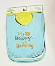 Baby Treasures By Neat Solutions 6-pk Baby Boys Bibs - NWT
